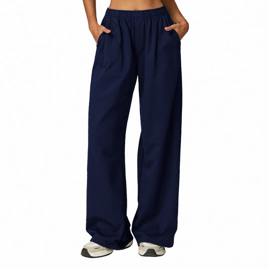 Autumn And Winter High Waist Long Sports Pants Wide