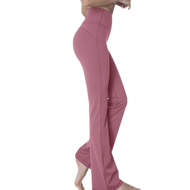 Antibacterial High Waist Hip Lift Yoga Pants Women's Casual Fitness Wide-leg Pants