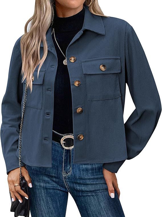 Short Corduroy Button Navel Jacket Short Coat Cross Border