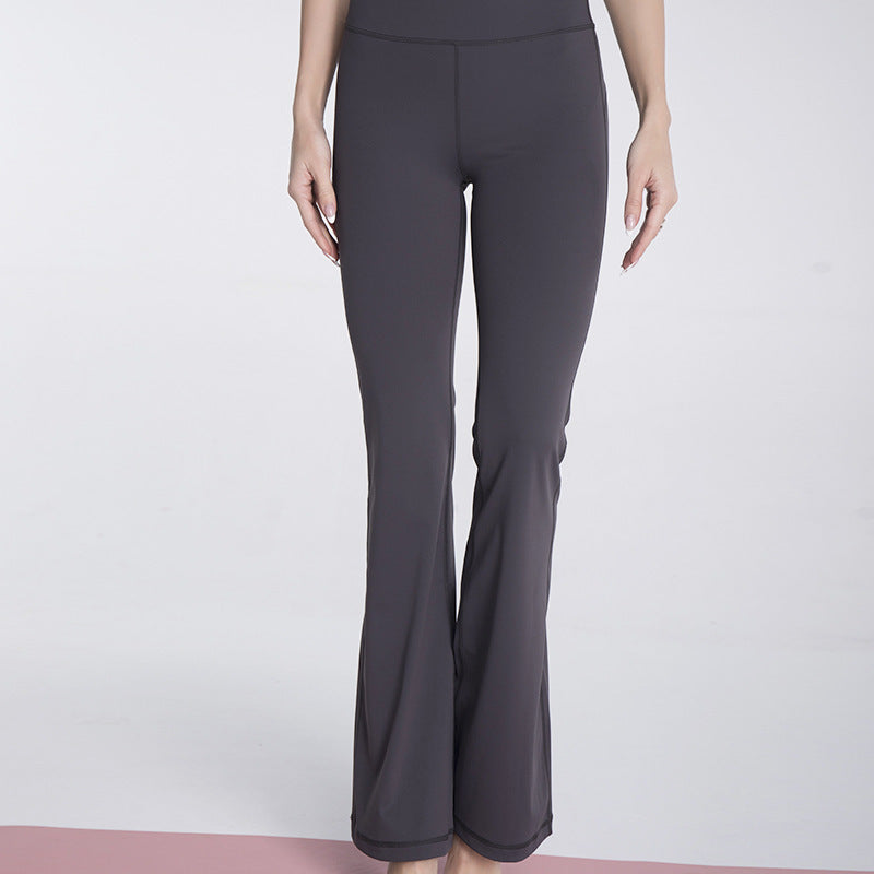 Antibacterial High Waist Hip Lift Yoga Pants Women's Casual Fitness Wide-leg Pants