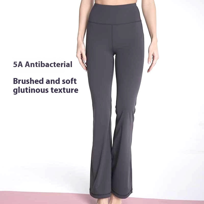 Antibacterial High Waist Hip Lift Yoga Pants Women's Casual Fitness Wide-leg Pants