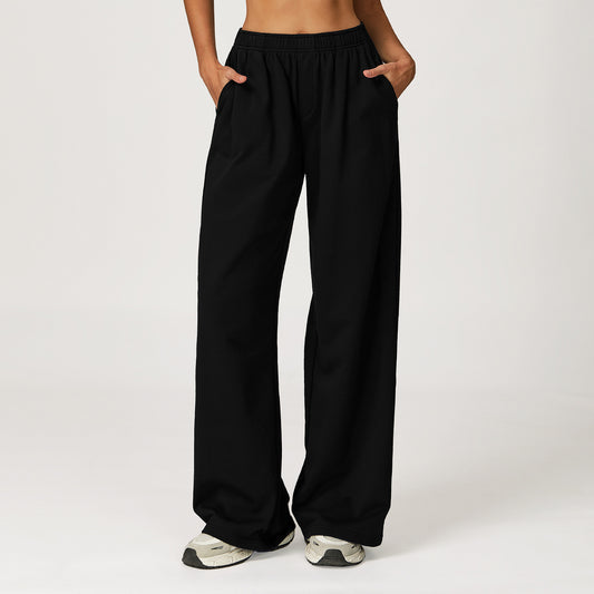 Autumn And Winter High Waist Long Sports Pants Wide