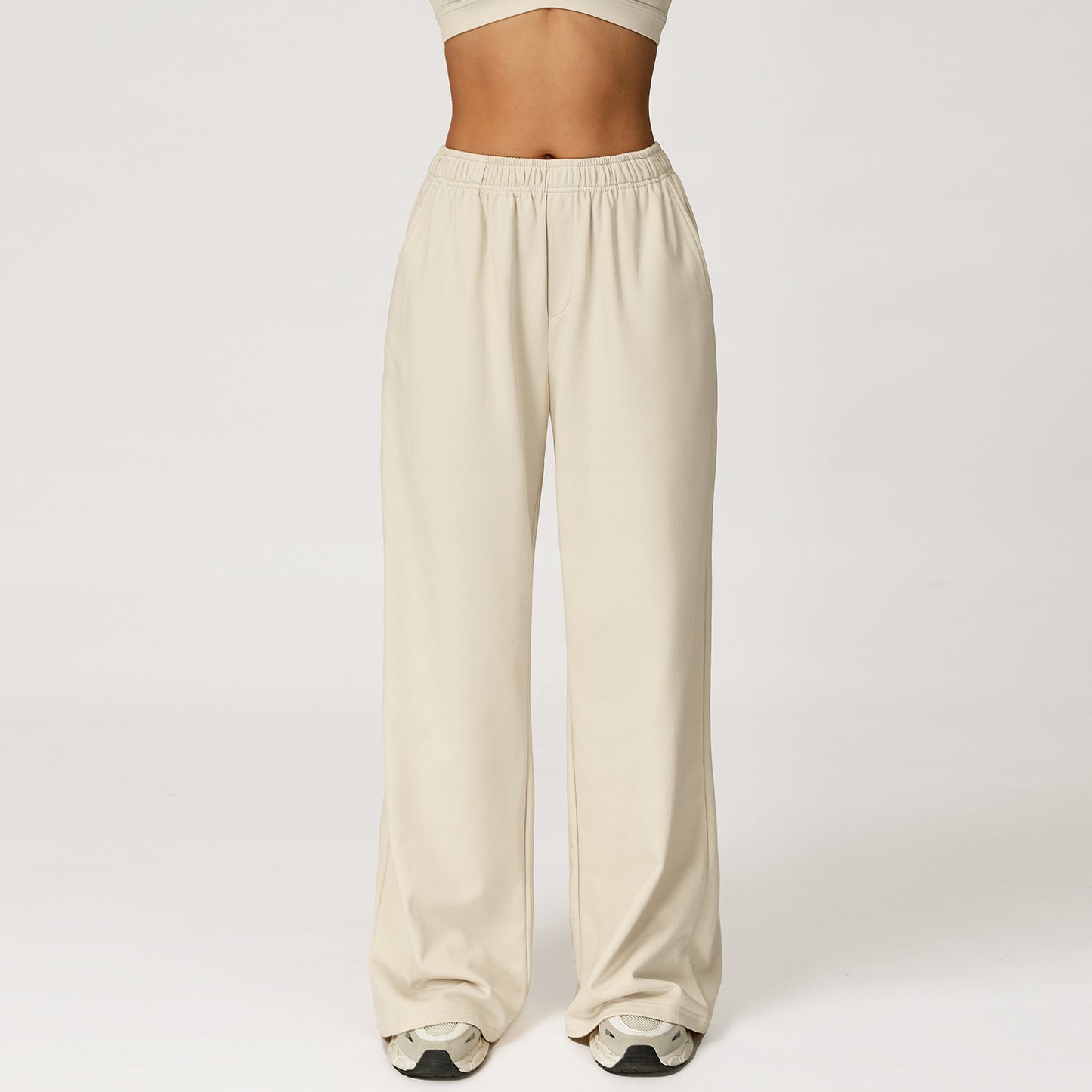 Autumn And Winter High Waist Long Sports Pants Wide